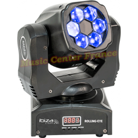ibiza rolling eye lyre wash led 6x12 w vue bleue blue