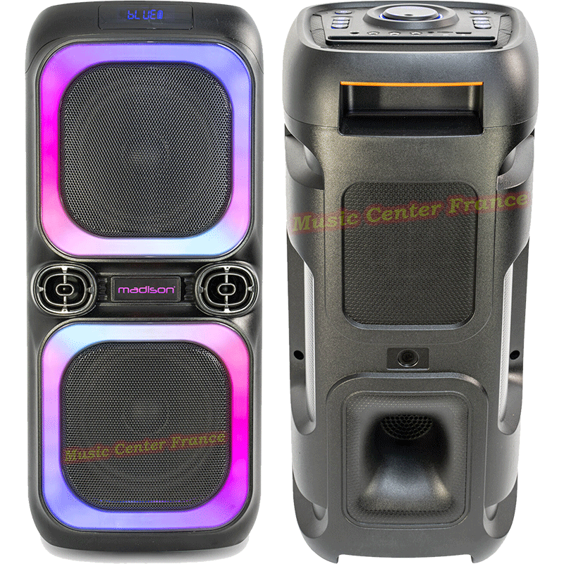 Madison NASH60 - NASH-60 enceinte sono autonome bluetooth, USB, microSD avec effets lumineux