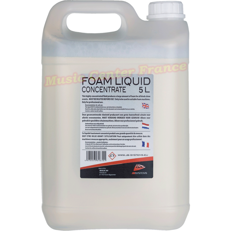JBSystems JB Systems Foam Liquid CC Concentré 5 L liquide pour machine à mousse