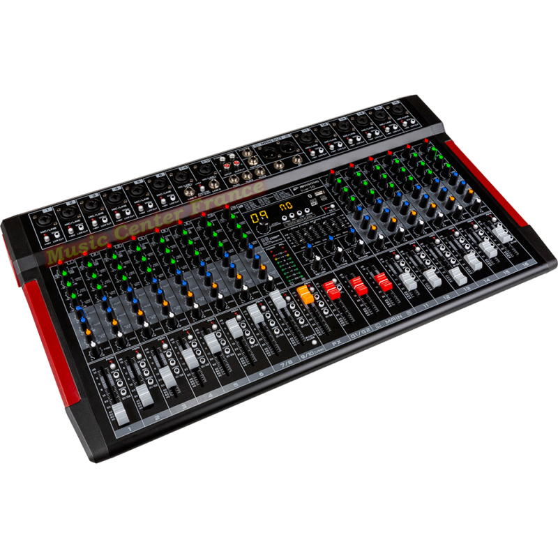 JBSystems LIVE16 JB Systems LIVE-16 console de mixage musicien 16 entrées 14 voies USB Bluetooth B08405 vue gauche