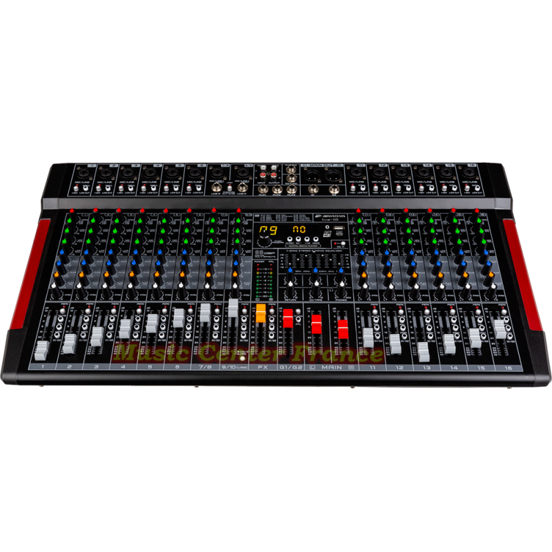 JBSystems LIVE16 JB Systems LIVE-16 console de mixage musicien 16 entrées 14 voies USB Bluetooth B08405 vue face