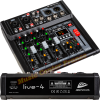 JBSystems LIVE4 JB Systems LIVE-4 console de mixage musicien 4 entrées 3 voies USB Bluetooth vue gauche dos