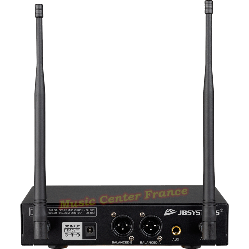 JBSystems JB Systems HF-PRO Twin Diversity récepteur pour micro HF-PRO MIC et ou serre-tête HF-PRO BPACK dos