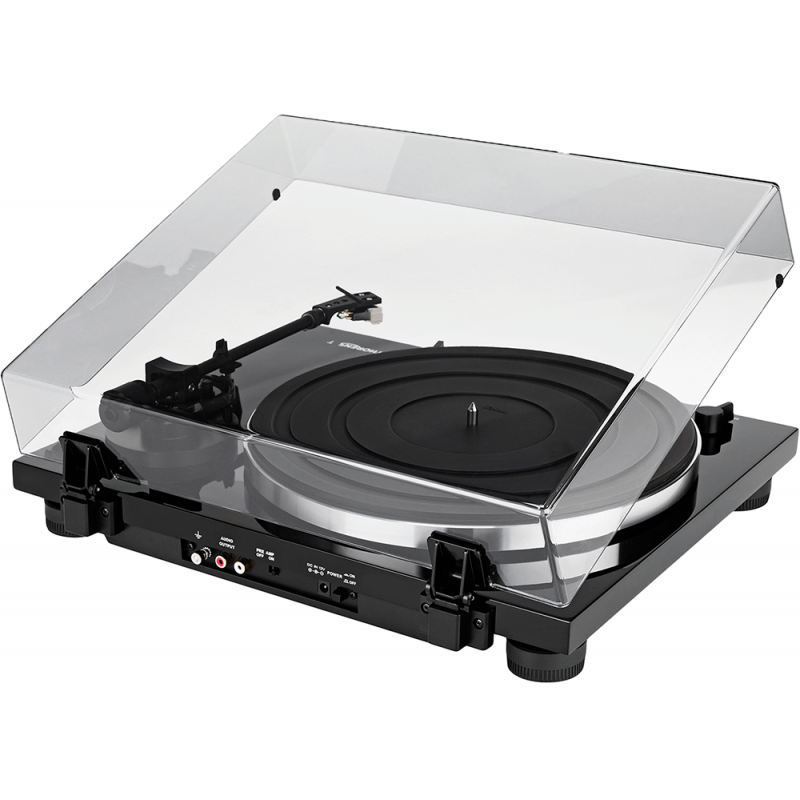 Thorens TD201 - TD 201 noire: platine vinyle courroie et pré-ampli intégré