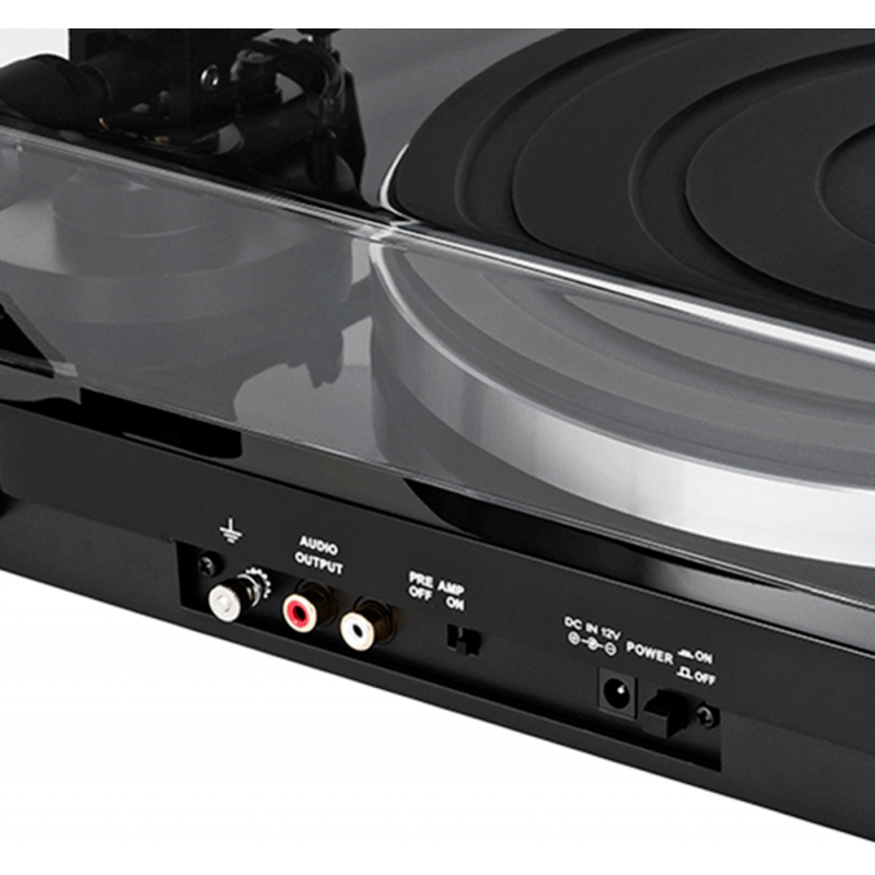 Thorens TD201 - TD 201 noire: platine vinyle courroie et pré-ampli intégré