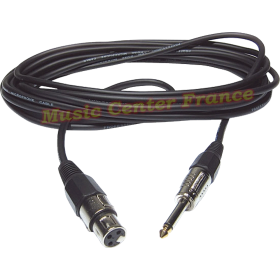 cordon Jack mâle 6.35 mono - XLR mâle - 1,50 m - Hilec CM/XFJM