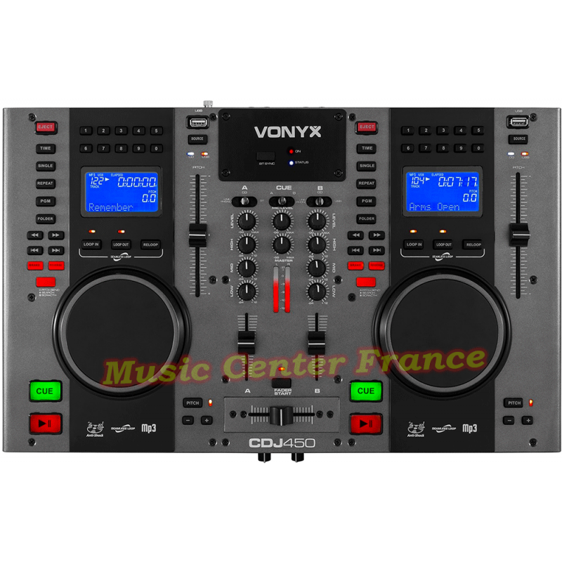 Vonyx CDJ450 - CDJ 450 : mixer + 2 platines CD + 2 USB + Bluetooth