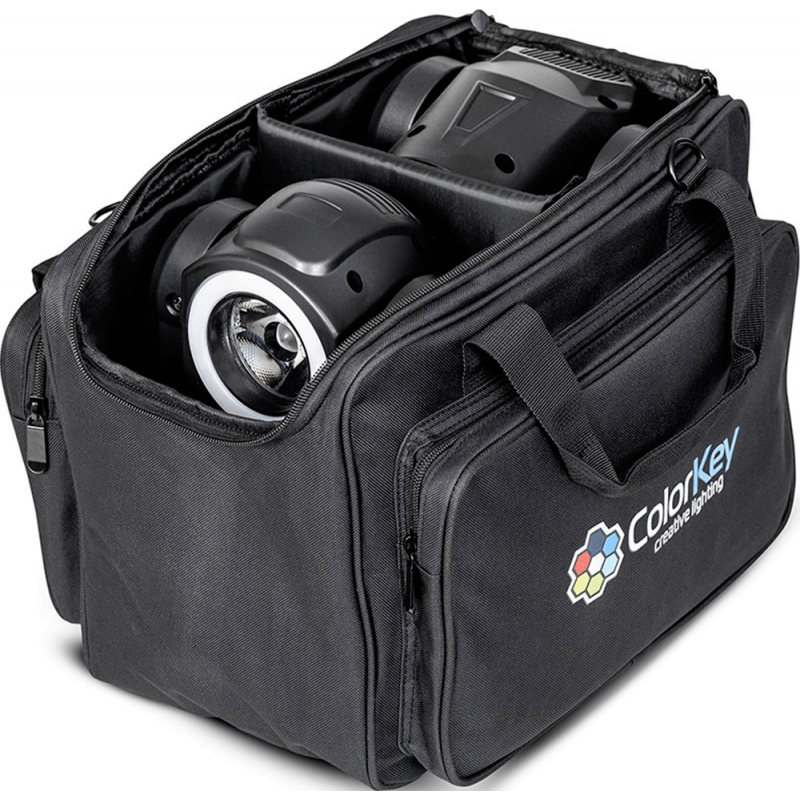 Colorkey 2 PC mini moving head bag : housse sac sacoche pour 2 lyres compactes vue05